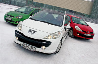 - Ford Fiesta, Peugeot 207, Renault Clio ( ,  207,  ).    