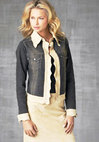 Jean Jacket with Suede Trim & Suede Skirt