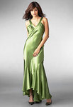 Shirred Satin Gown
