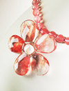 Quartz Flower Drop Necklace 
