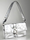 Dolce & Gabbana collection. In silver patent leather with silver-tone hardware. 