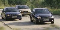 - Mercedes C-Class, BMW 3 Series, Volvo S60 ( -,  3-,  S60).  