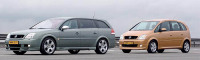 - Opel Vectra, Opel Meriva ( ,  ). O