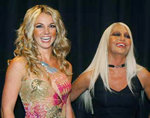 Britney Spears with Italian designer Donatella Versace