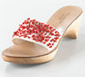 kate spade - Slip into something summery with this platform slide, accented with real red semiprecious coral stones.