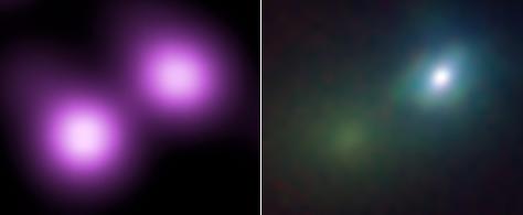      NGC 1260,    .    ,     : ,            ,     ,    .  ,    ,         (Lick Observatory)   ,     ( NASA/CXC/UC Berkeley/N.Smith et al., Lick/UC Berkeley/J.Bloom & C.Hansen).
